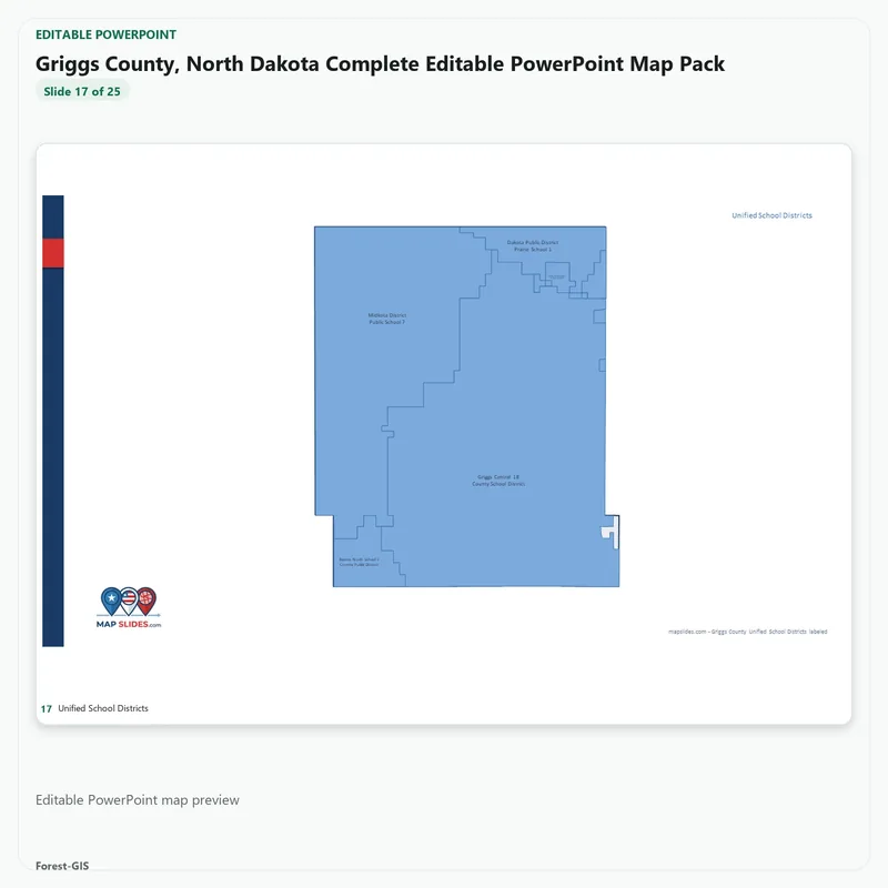 Griggs County, North Dakota Editable Map Pack - Image 5