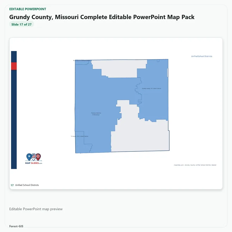 Grundy County, Missouri Editable Map Pack - Image 5