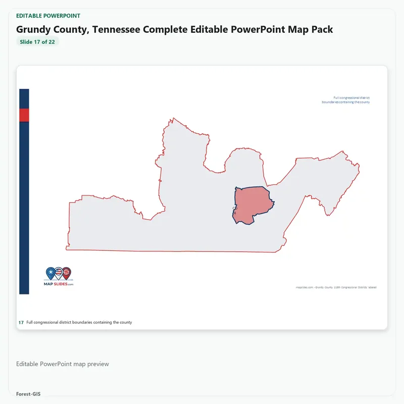 Grundy County, Tennessee Editable Map Pack - Image 5