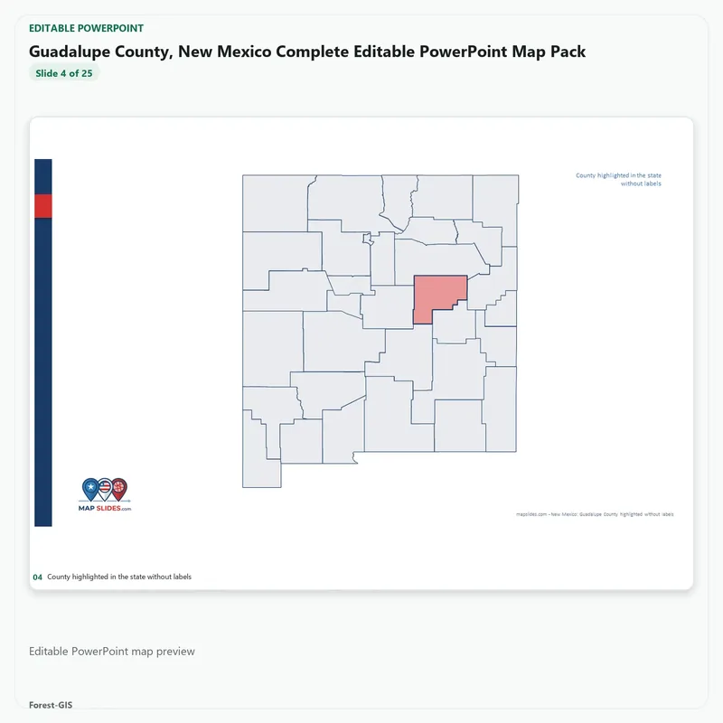 Guadalupe County, New Mexico Editable Map Pack - Image 4