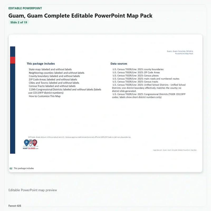 Guam, Guam Editable Map Pack - Image 3