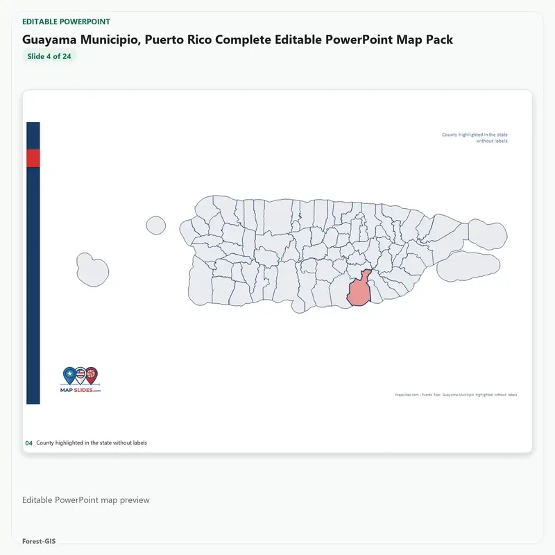Guayama Municipio, Puerto Rico Editable Map Pack - Image 4