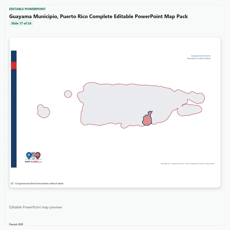 Guayama Municipio, Puerto Rico Editable Map Pack - Image 5