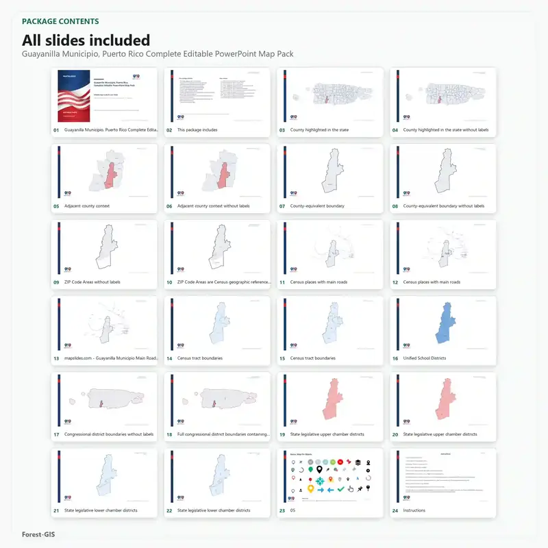 Guayanilla Municipio, Puerto Rico Editable Map Pack - Image 2