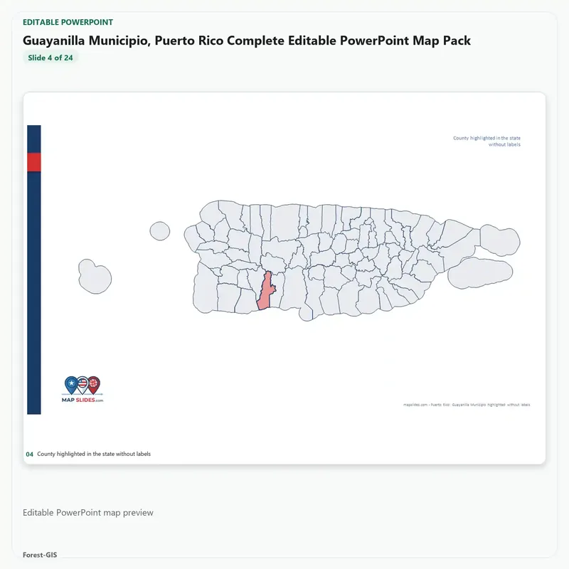 Guayanilla Municipio, Puerto Rico Editable Map Pack - Image 4