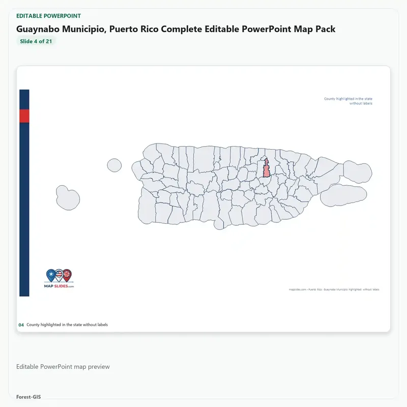 Guaynabo Municipio, Puerto Rico Editable Map Pack - Image 4