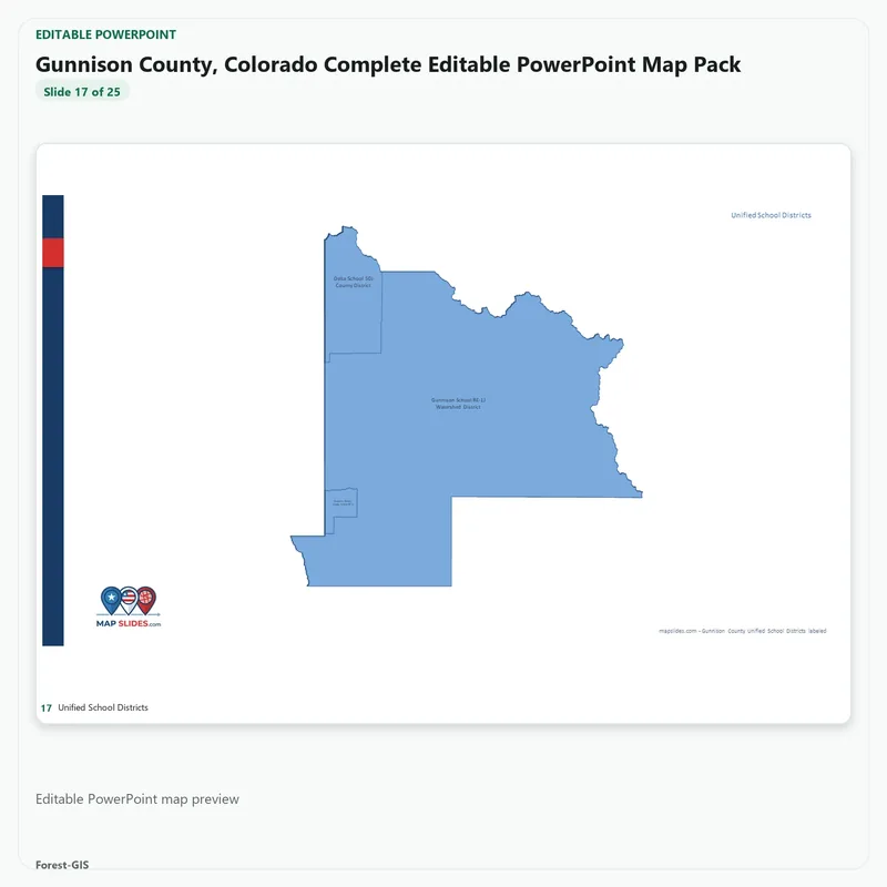 Gunnison County, Colorado Editable Map Pack - Image 5