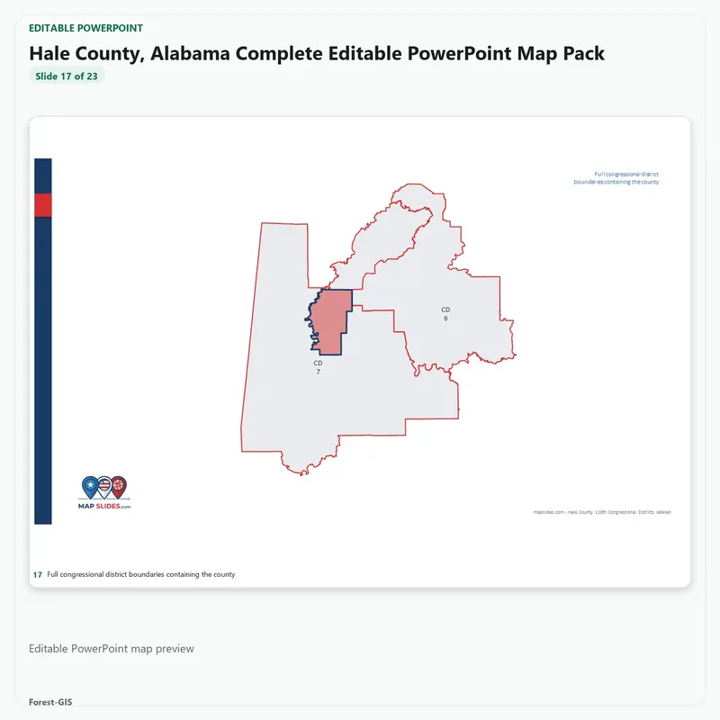 Hale County, Alabama Editable Map Pack - Image 5