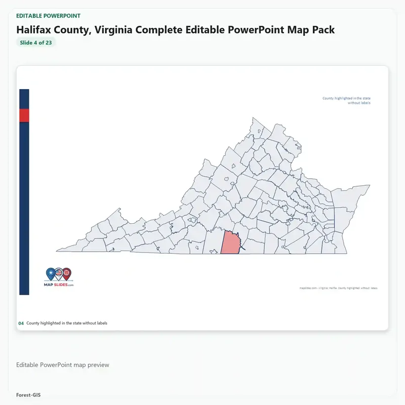 Halifax County, Virginia Editable Map Pack - Image 4