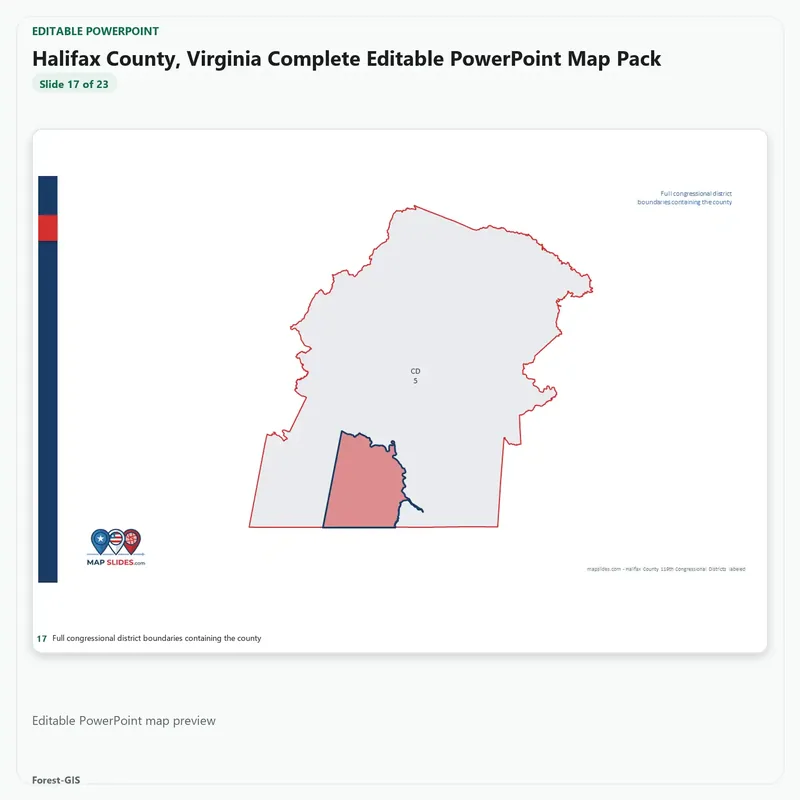 Halifax County, Virginia Editable Map Pack - Image 5