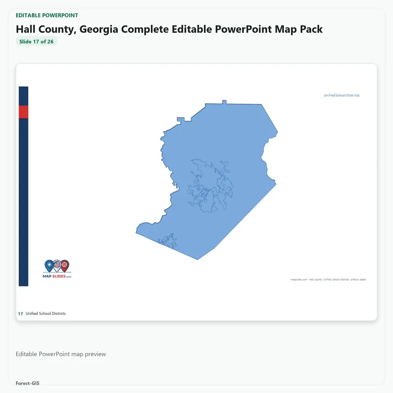 Hall County, Georgia Editable Map Pack - Image 5