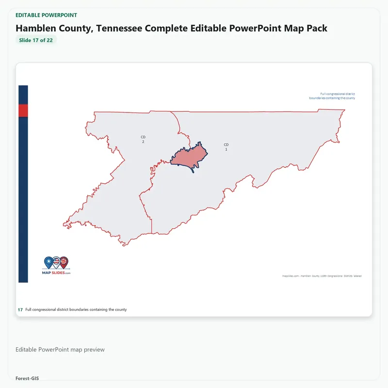 Hamblen County, Tennessee Editable Map Pack - Image 5
