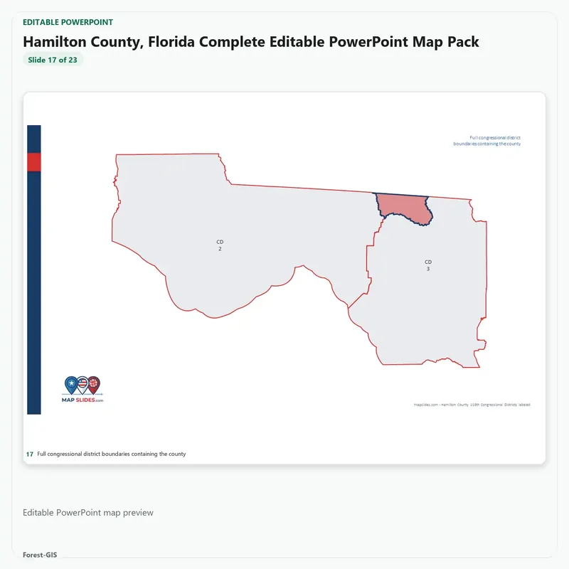 Hamilton County, Florida Editable Map Pack - Image 5