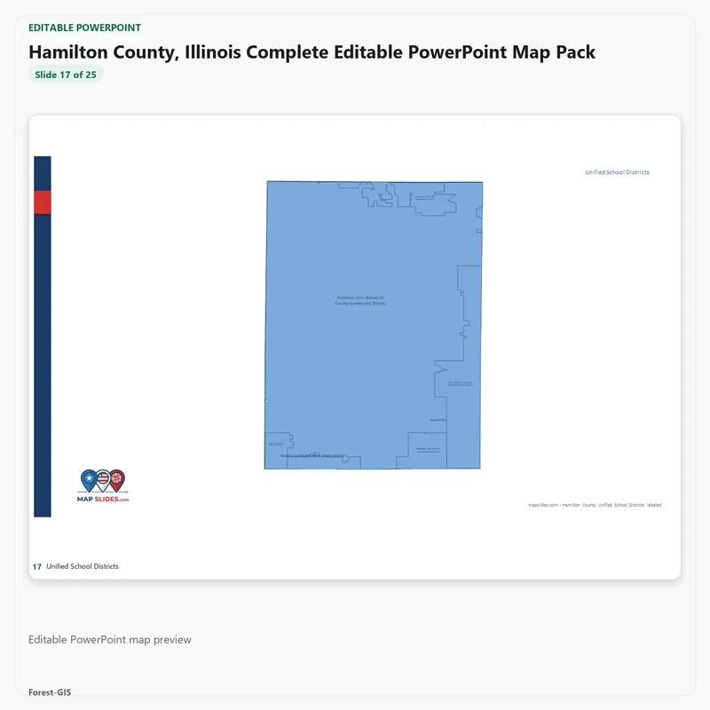 Hamilton County, Illinois Editable Map Pack - Image 5