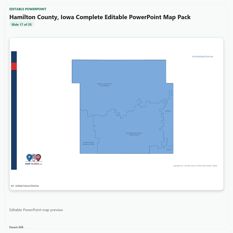 Hamilton County, Iowa Editable Map Pack - Image 5