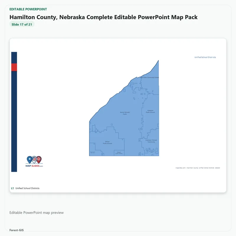 Hamilton County, Nebraska Editable Map Pack - Image 5