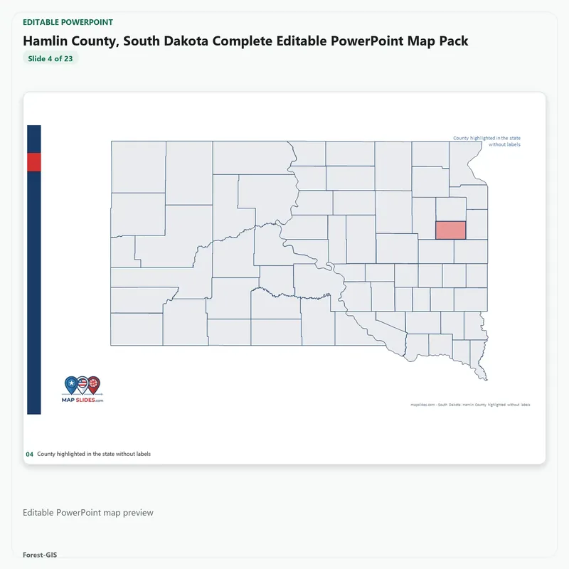 Hamlin County, South Dakota Editable Map Pack - Image 4