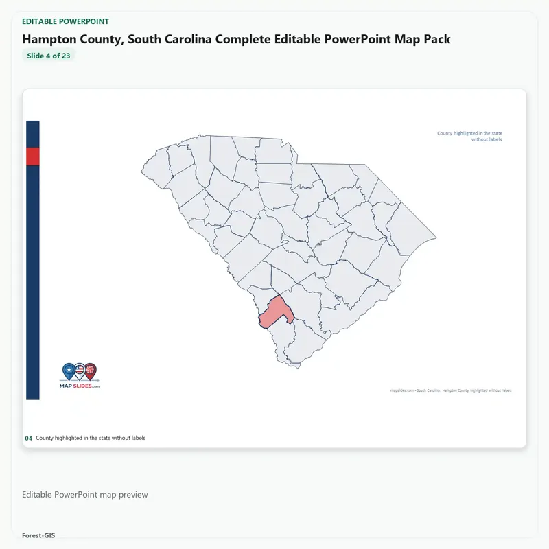 Hampton County, South Carolina Editable Map Pack - Image 4