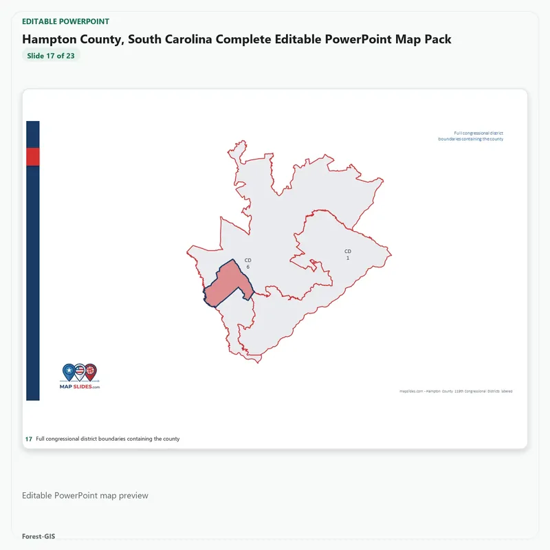 Hampton County, South Carolina Editable Map Pack - Image 5