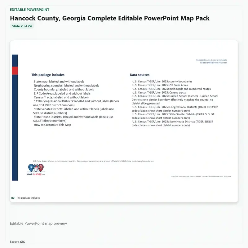 Hancock County, Georgia Editable Map Pack - Image 3