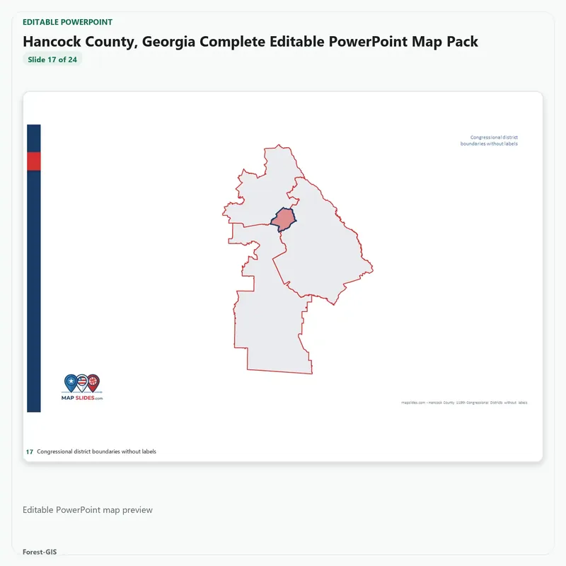 Hancock County, Georgia Editable Map Pack - Image 5