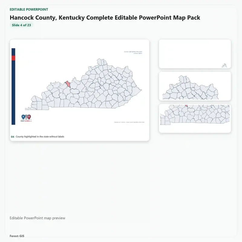 Hancock County, Kentucky Editable Map Pack - Image 4