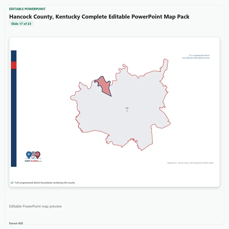 Hancock County, Kentucky Editable Map Pack - Image 5