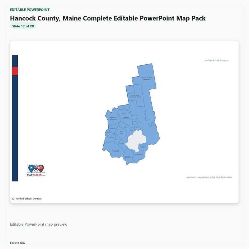 Hancock County, Maine Editable Map Pack - Image 5