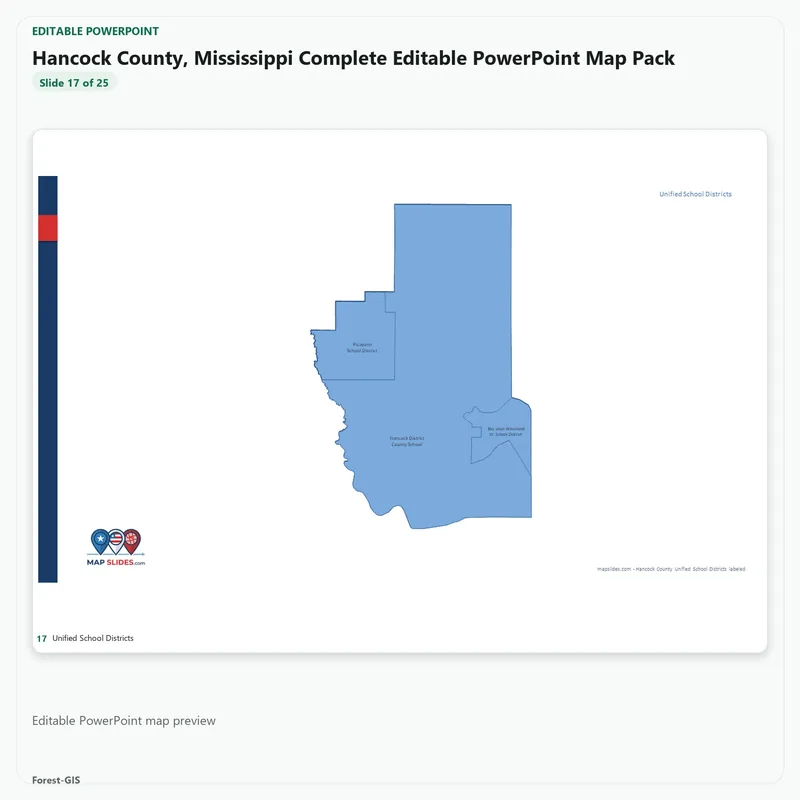 Hancock County, Mississippi Editable Map Pack - Image 5
