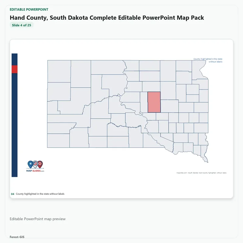 Hand County, South Dakota Editable Map Pack - Image 4