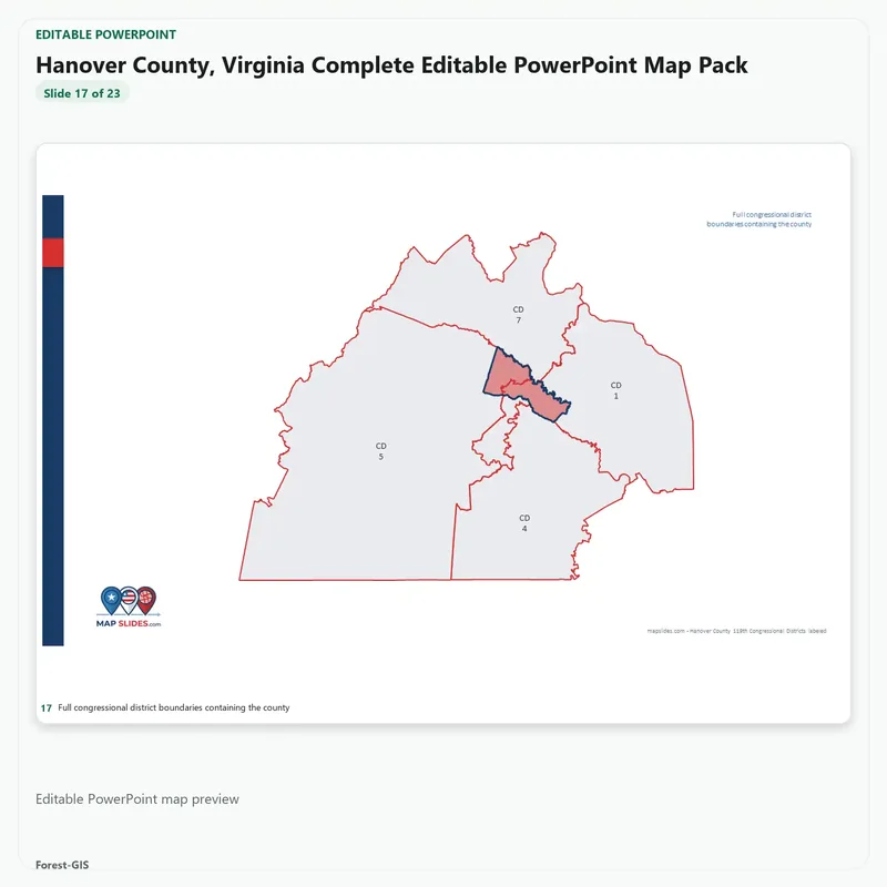 Hanover County, Virginia Editable Map Pack - Image 5