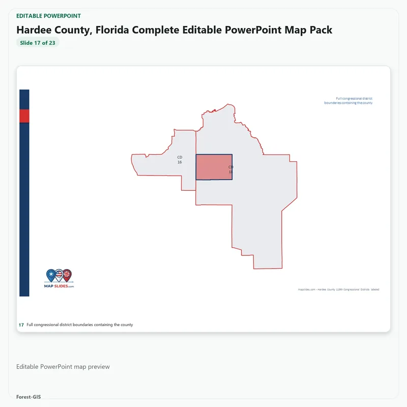 Hardee County, Florida Editable Map Pack - Image 5