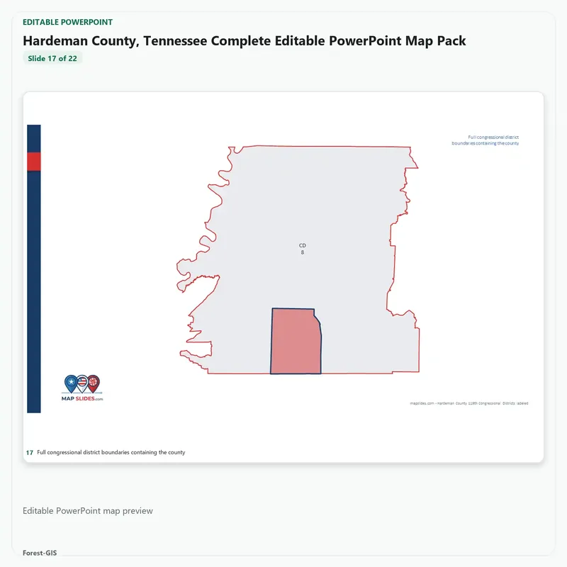 Hardeman County, Tennessee Editable Map Pack - Image 5