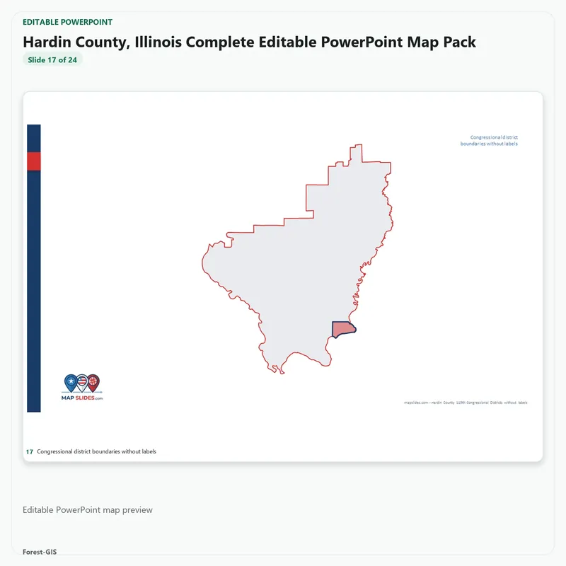 Hardin County, Illinois Editable Map Pack - Image 5