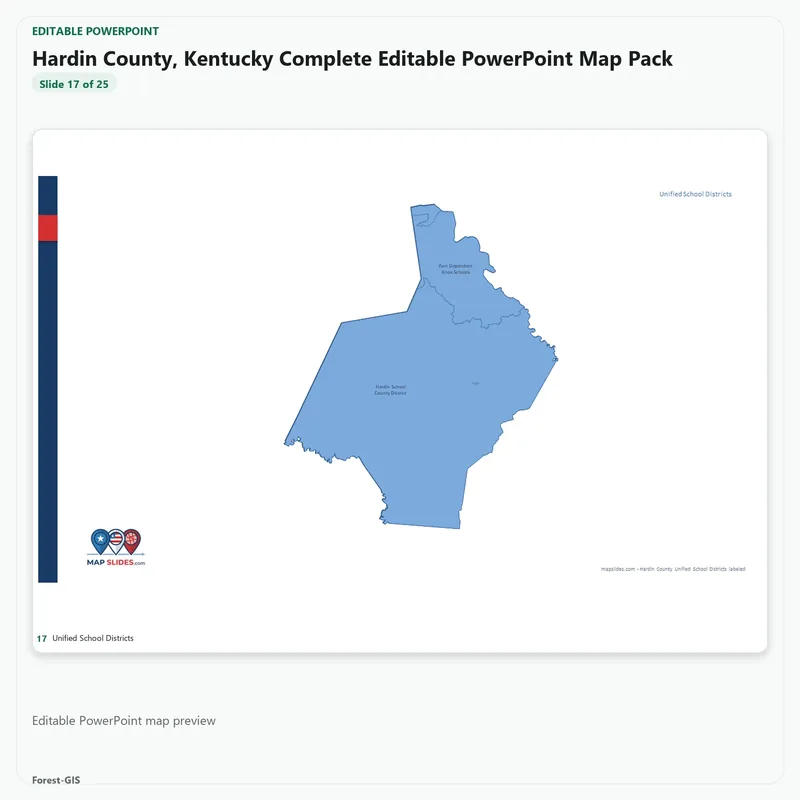 Hardin County, Kentucky Editable Map Pack - Image 5