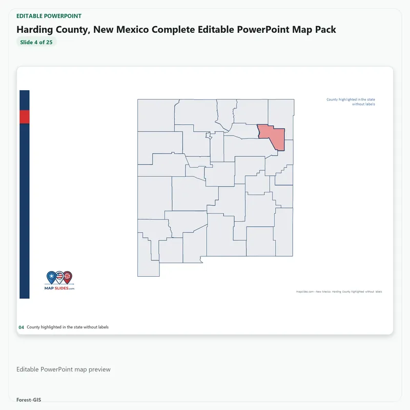 Harding County, New Mexico Editable Map Pack - Image 4