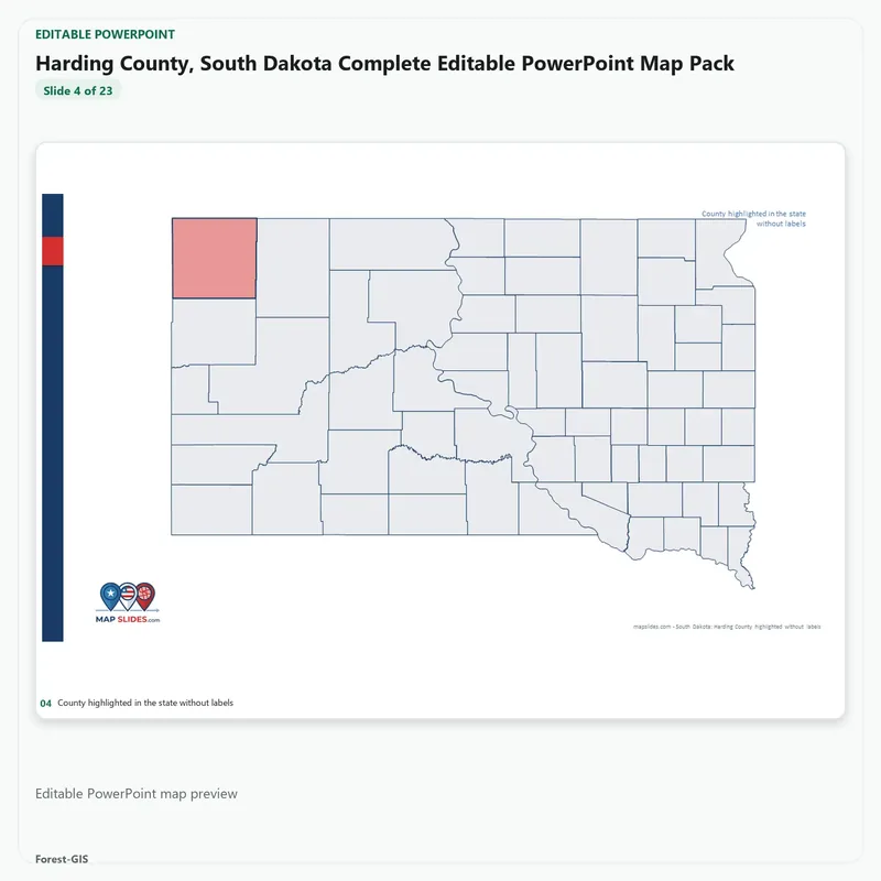 Harding County, South Dakota Editable Map Pack - Image 4