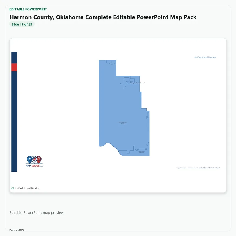 Harmon County, Oklahoma Editable Map Pack - Image 5