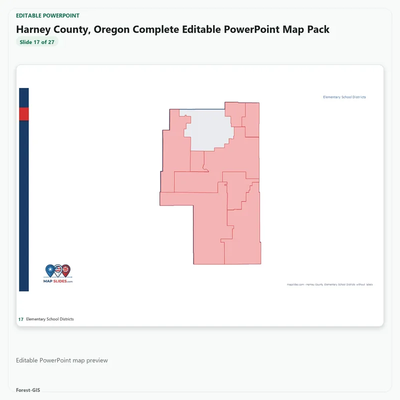 Harney County, Oregon Editable Map Pack - Image 5