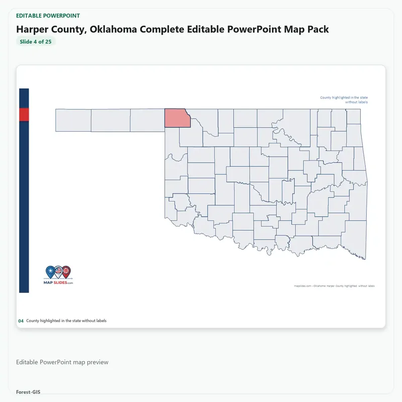 Harper County, Oklahoma Editable Map Pack - Image 4