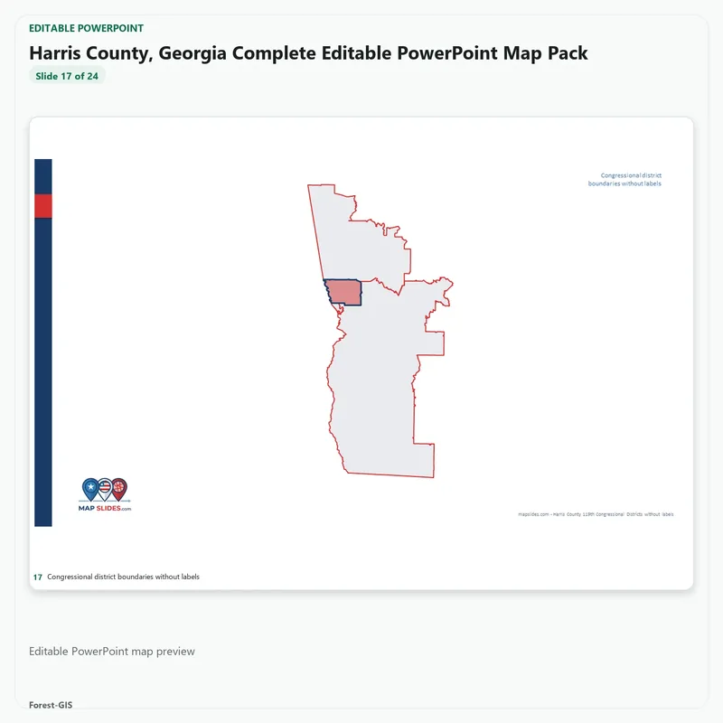 Harris County, Georgia Editable Map Pack - Image 5
