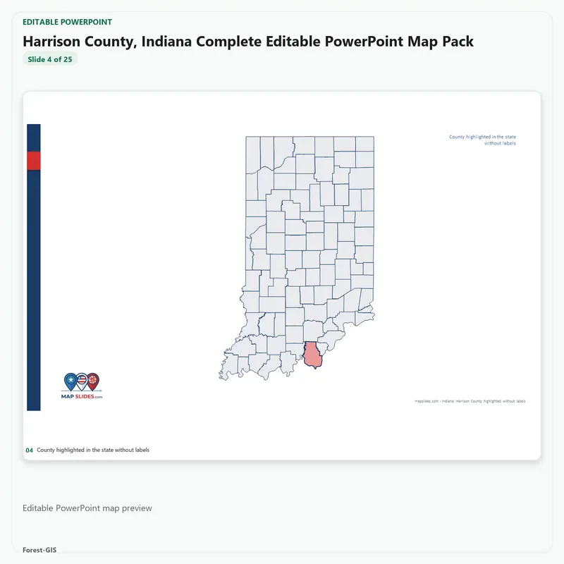 Harrison County, Indiana Editable Map Pack - Image 4