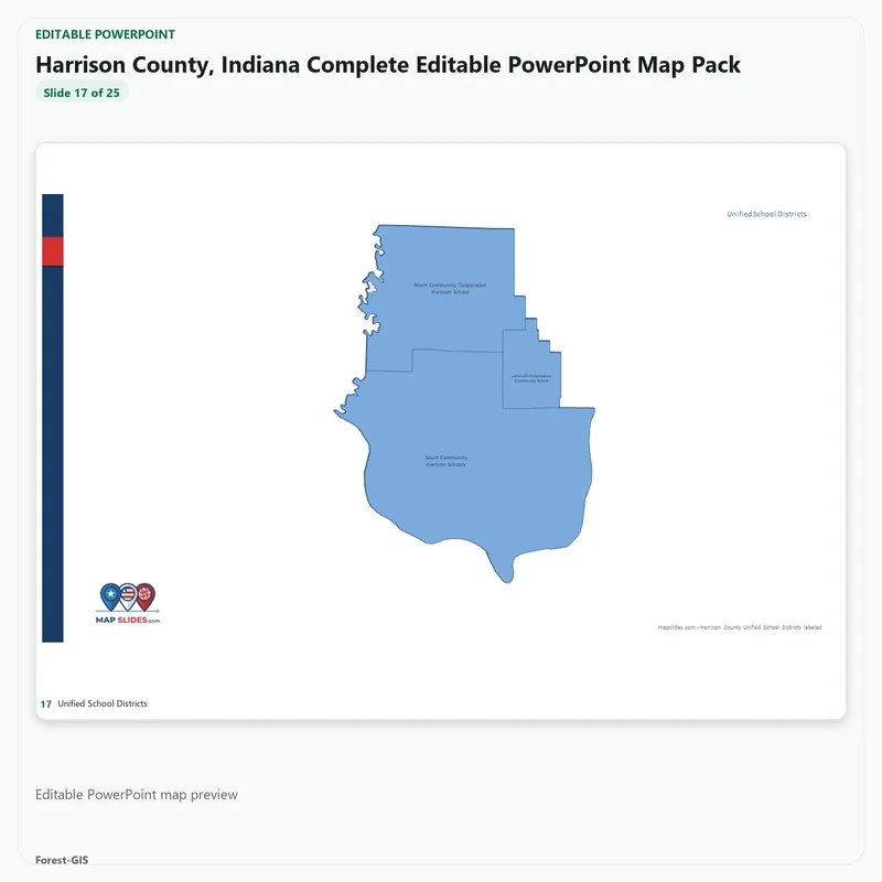 Harrison County, Indiana Editable Map Pack - Image 5