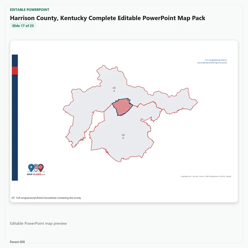 Harrison County, Kentucky Editable Map Pack - Image 5