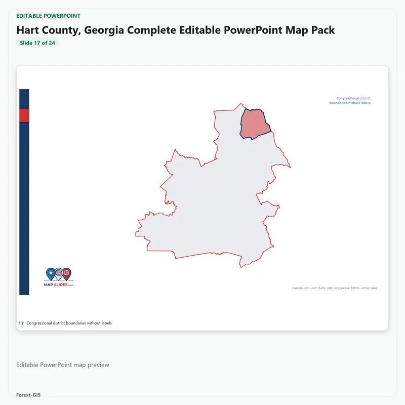 Hart County, Georgia Editable Map Pack - Image 5