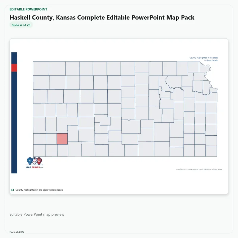 Haskell County, Kansas Editable Map Pack - Image 4