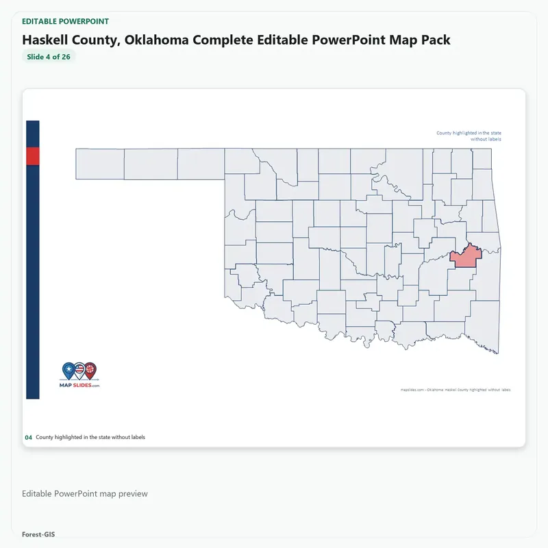 Haskell County, Oklahoma Editable Map Pack - Image 4