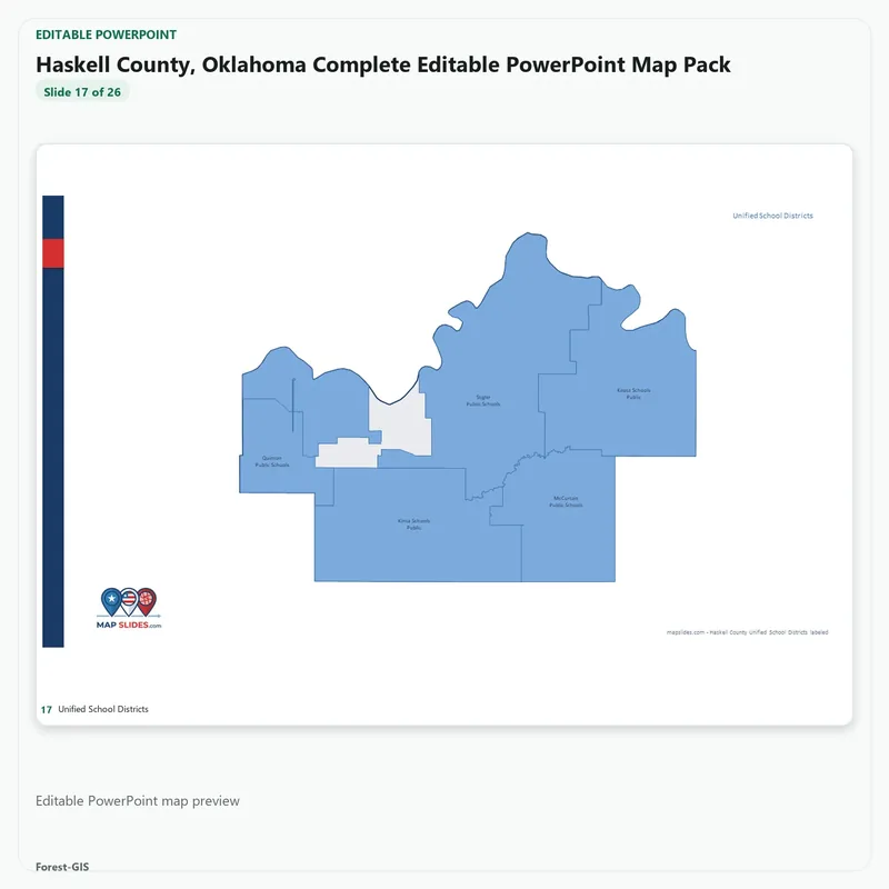 Haskell County, Oklahoma Editable Map Pack - Image 5
