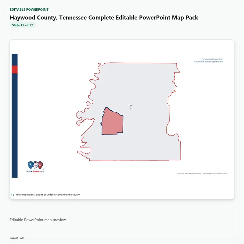 Haywood County, Tennessee Editable Map Pack - Image 5