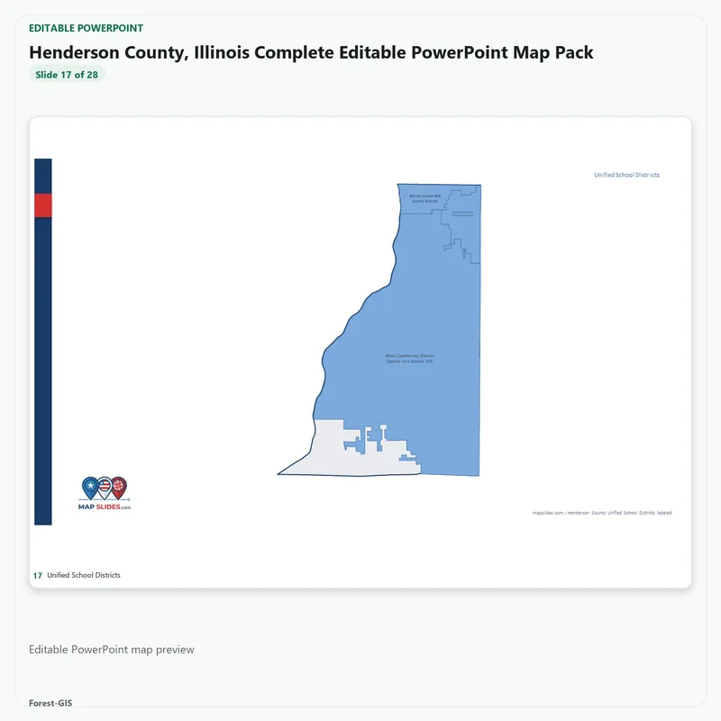 Henderson County, Illinois Editable Map Pack - Image 5